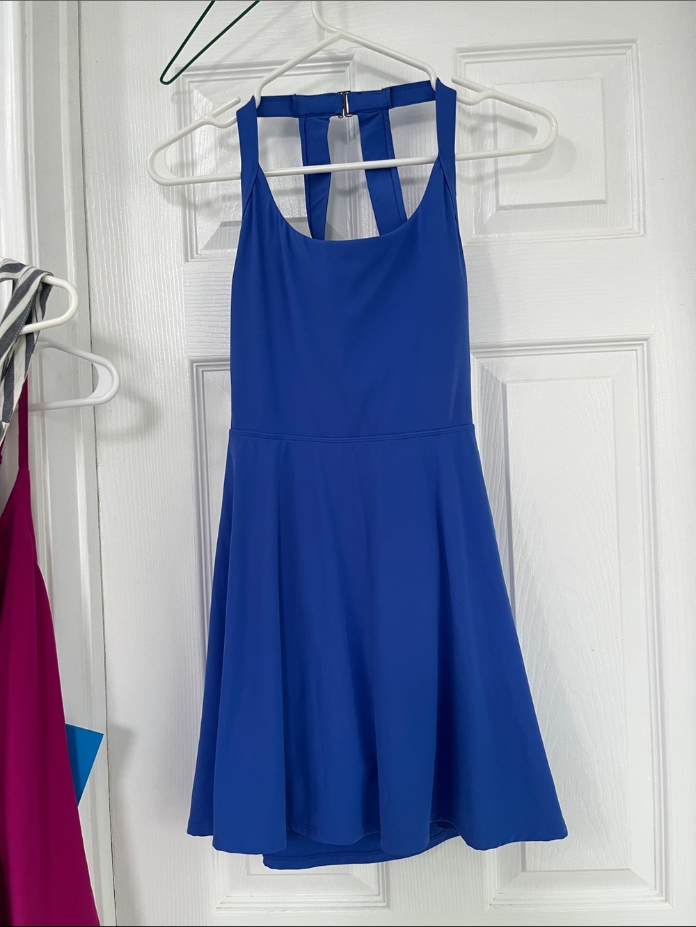 HALARA Royal Blue Sleeveless Fit-and-Flare Mini Dress